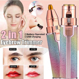 Rechargeable 2 in 1 Eyebrow Trimmer