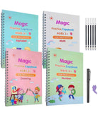 Kids Magic Practice Book Set of 4-Kids learning for Home and school with 10 refill pens