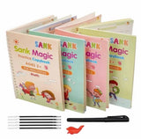 Kids Magic Practice Book Set of 4-Kids learning for Home and school with 10 refill pens